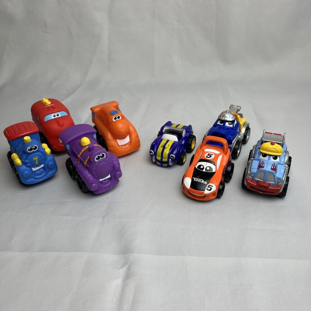 Lot of 8 Tonka CHUCK AND FRIENDS Diecast And Plastic Cars And Trains 2003/2008